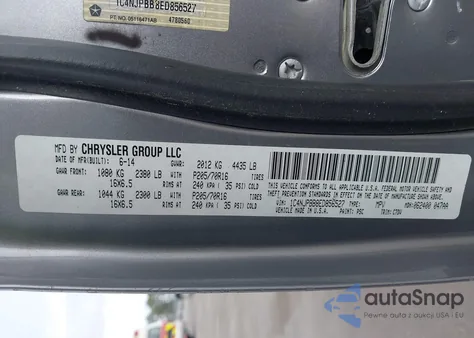 2014 Jeep Patriot Sport z USA, uszkodzony, nr VIN 1C4NJPBB8ED856527